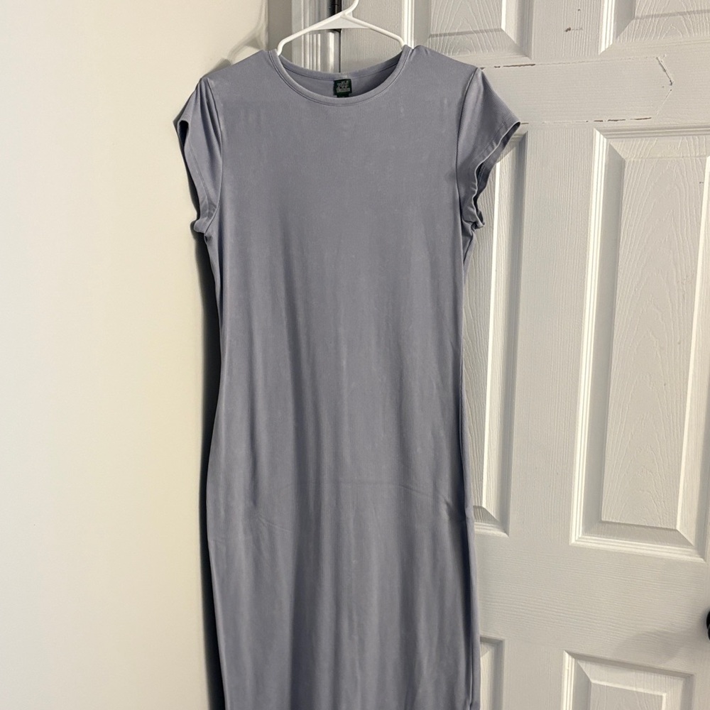 Elegant Gray Blue Women's Dress
